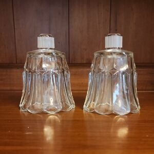 2 (Pair) Home Interiors Clear Glass Candle Holders
